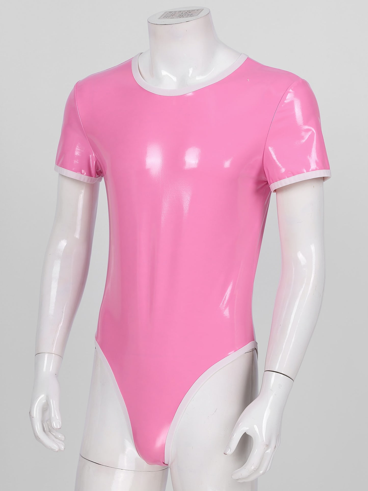Patent Leather Bodysuit: Sexy Male Sissy Leotard for Parties