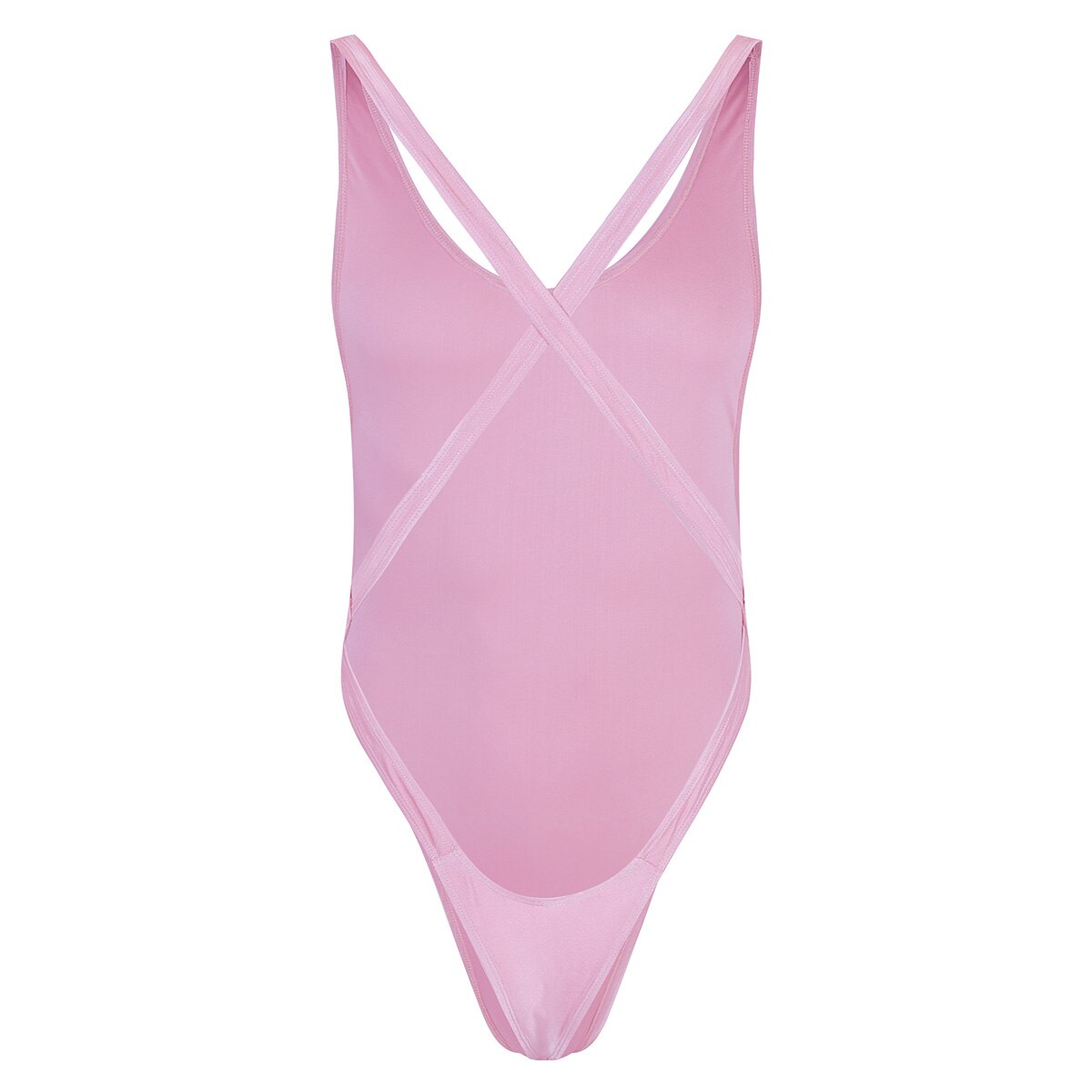 Sissy Criss-Cross Bodysuit: High Cut Nightwear for Men