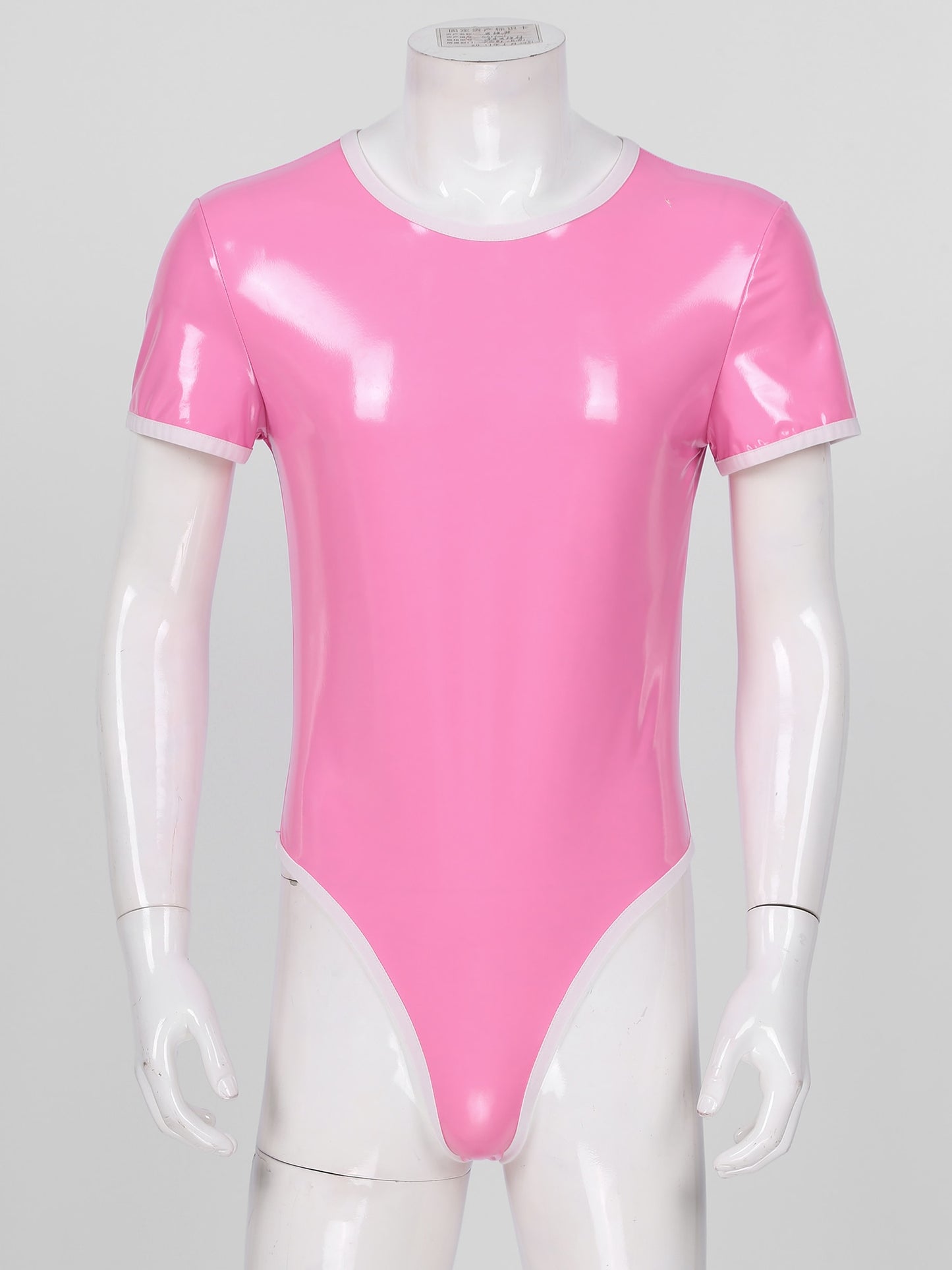 Patent Leather Bodysuit: Sexy Male Sissy Leotard for Parties