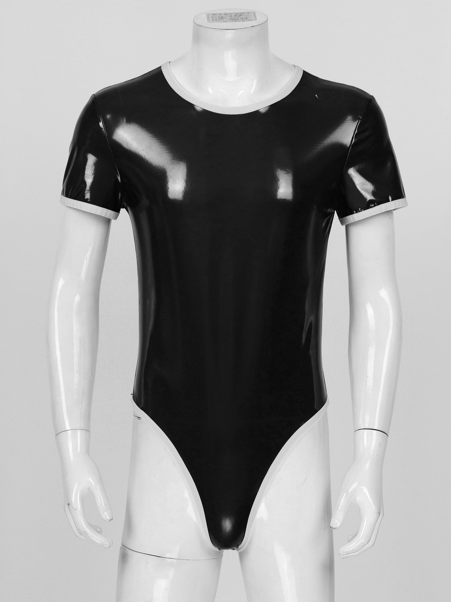 Patent Leather Bodysuit: Sexy Male Sissy Leotard for Parties
