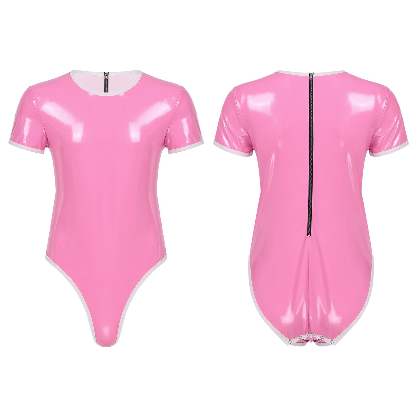 Patent Leather Bodysuit: Sexy Male Sissy Leotard for Parties