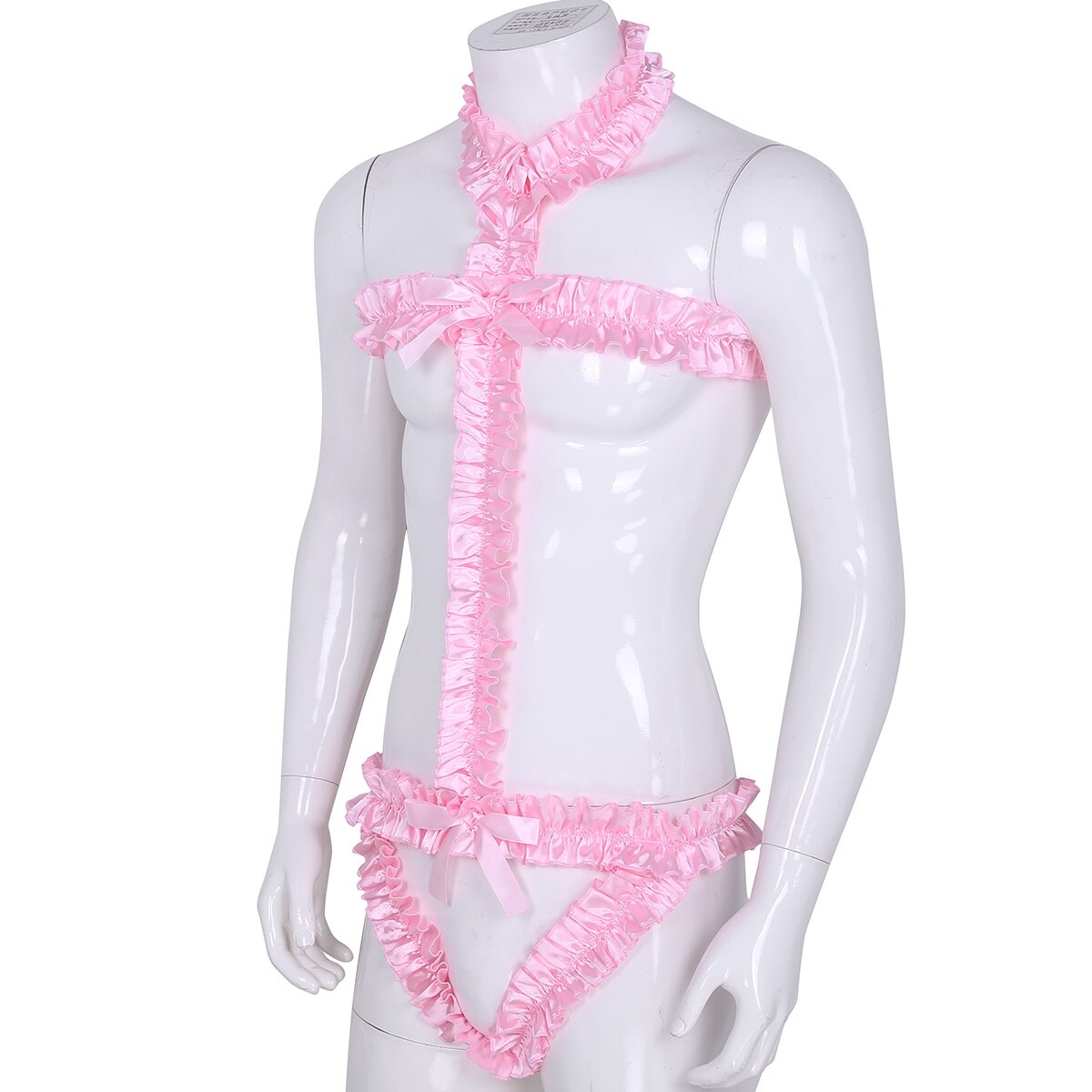 Sexy Robe Dress: Sheer Lace Babydoll Nightwear for Crossdressers