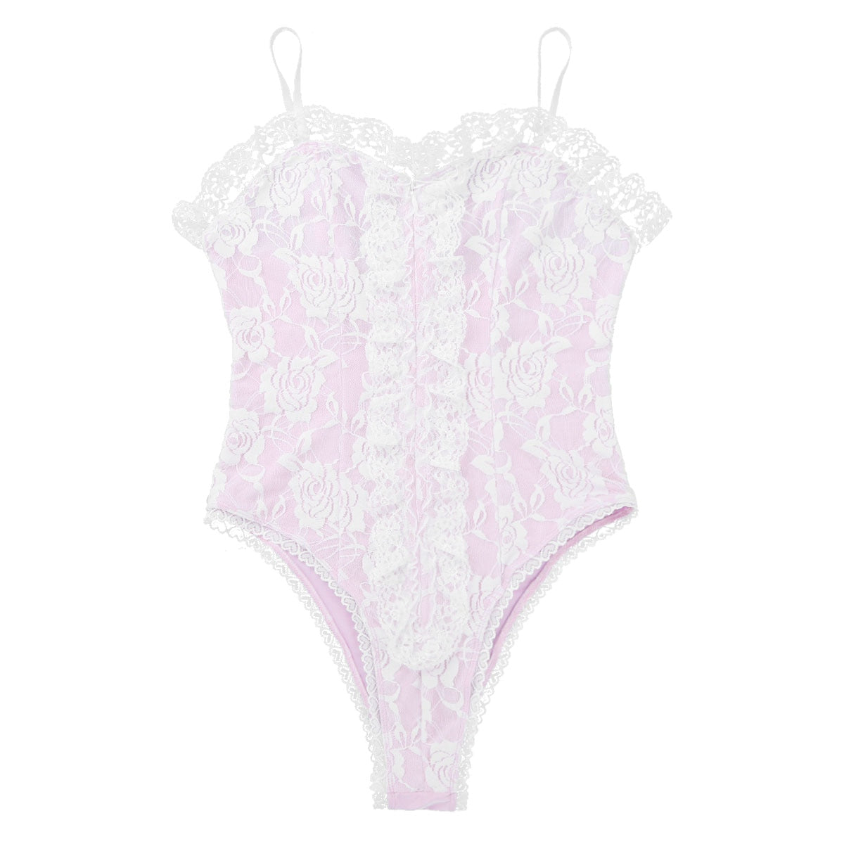 Lace Ruffle Teddy Bodysuit: Sexy Nightwear for Men