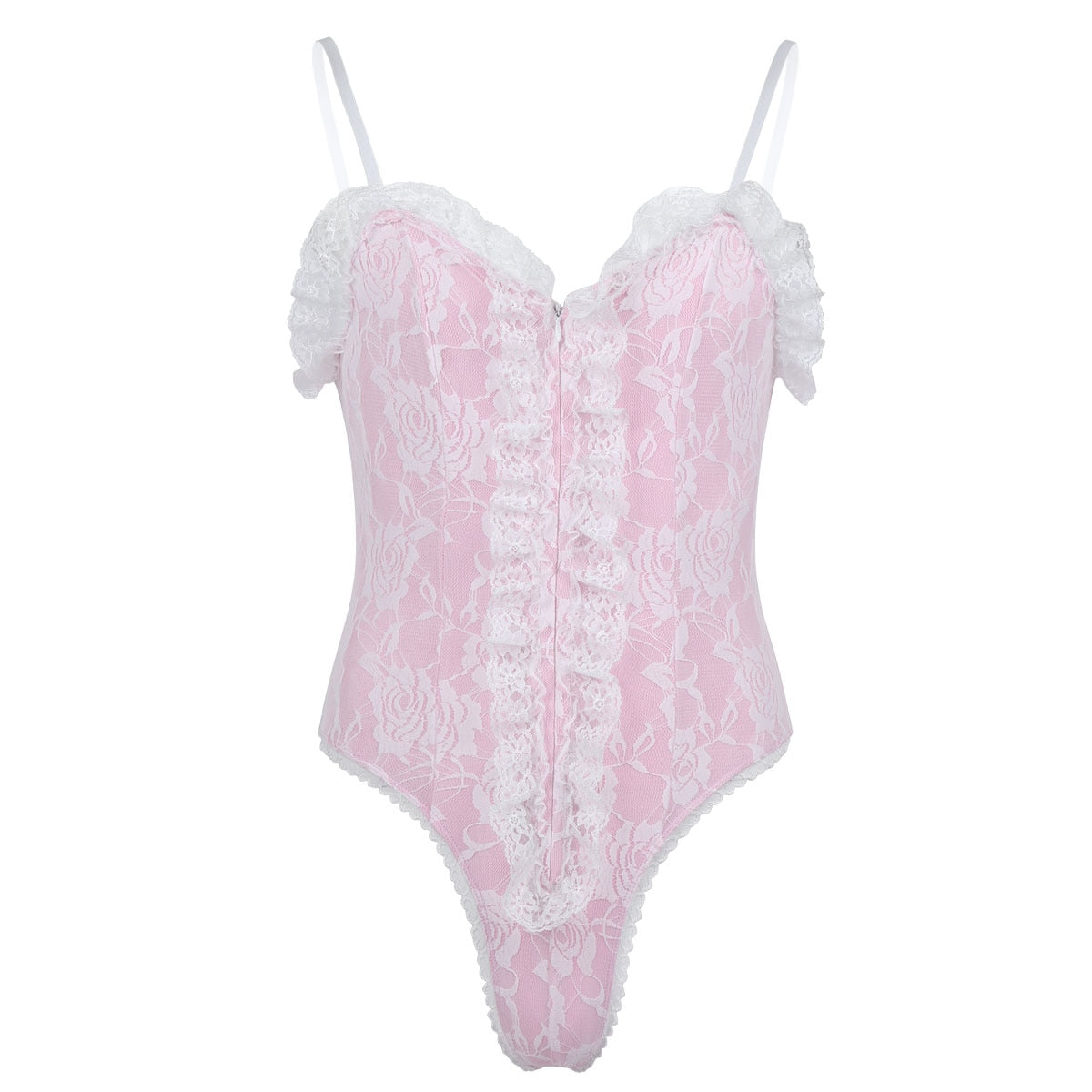 Lace Ruffle Teddy Bodysuit: Sexy Nightwear for Men