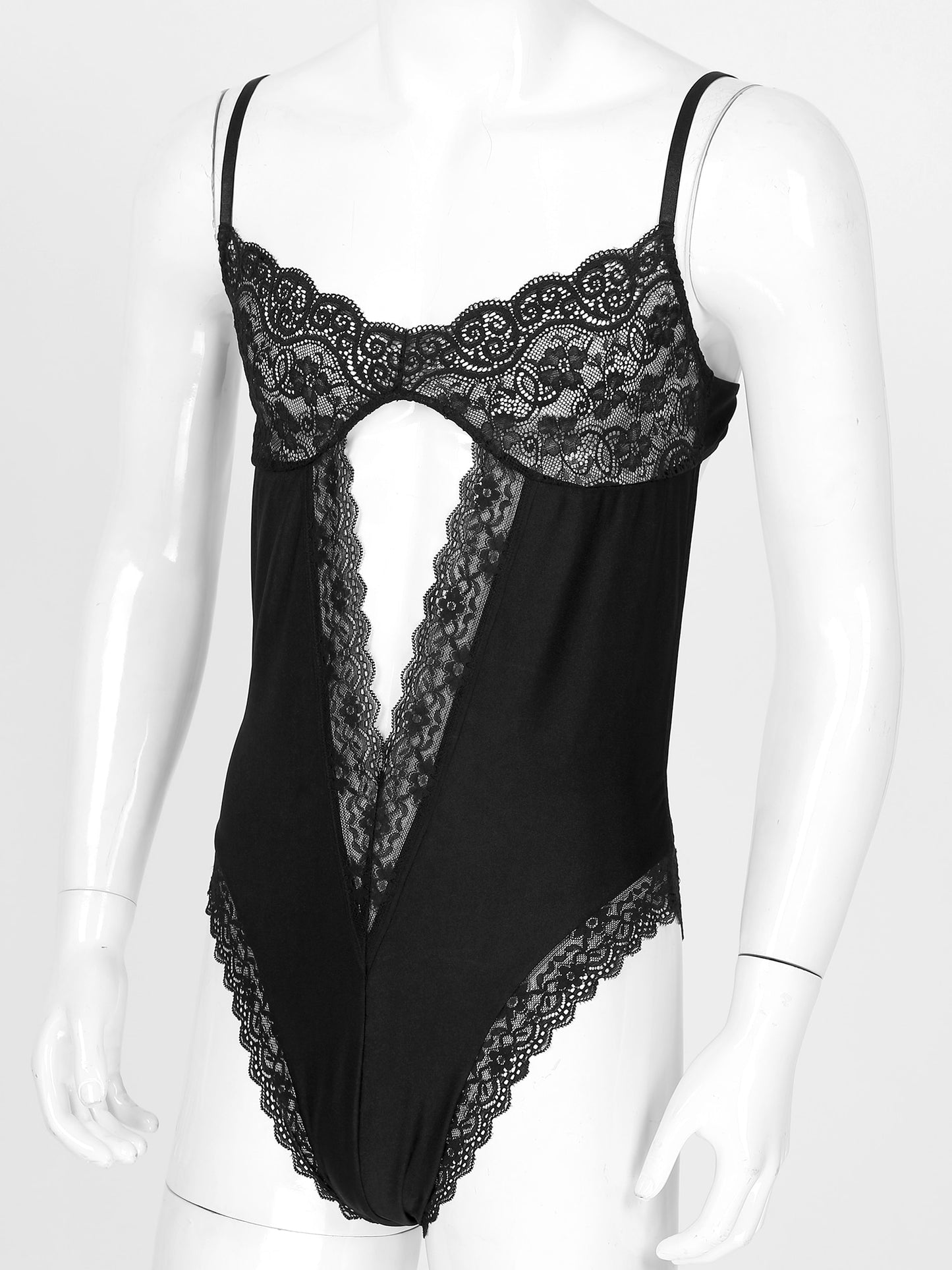 Sissy Lingerie Set: Lace Trimmed Pajama Set for Men