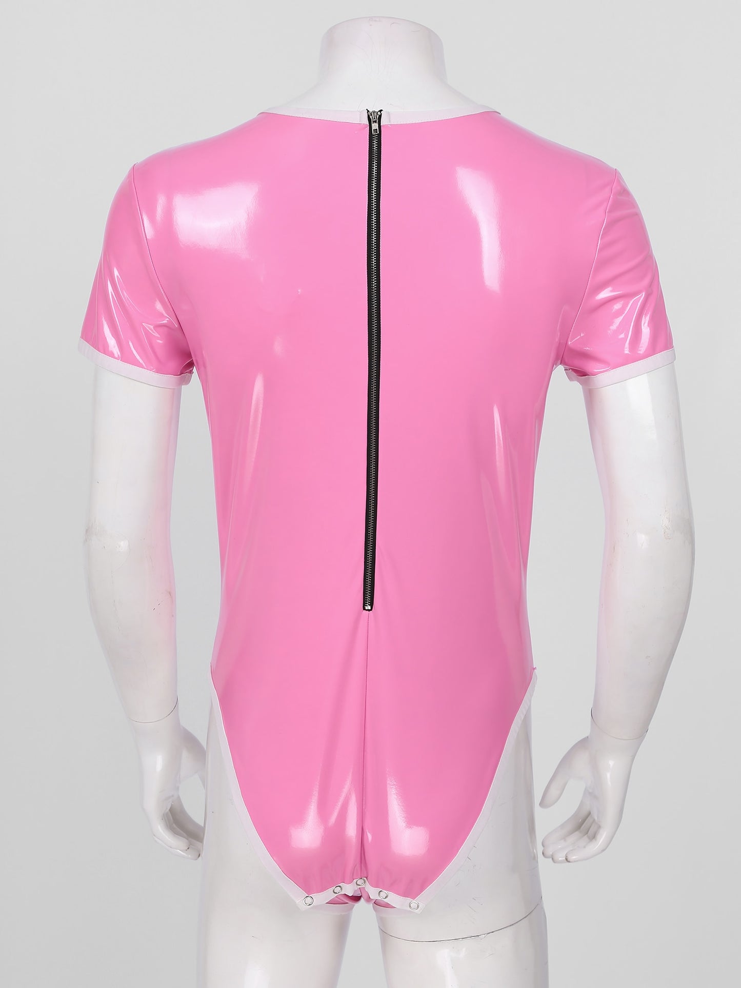 Patent Leather Bodysuit: Sexy Male Sissy Leotard for Parties