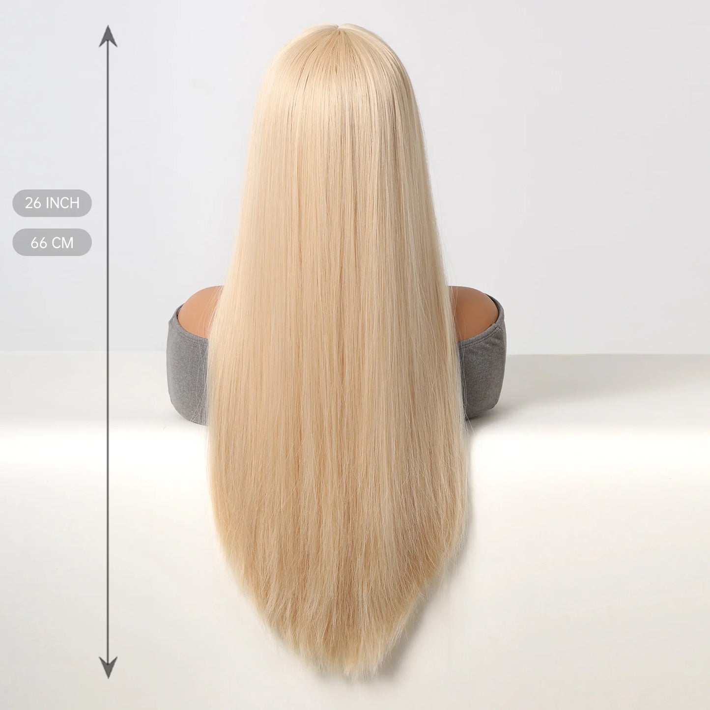Light Blonde Straight Wig for Crossdressers – Heat-Resistant, Natural Look