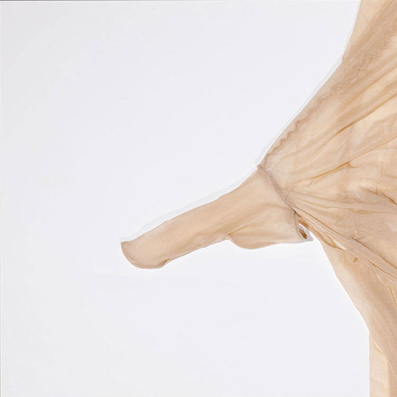 Sensual Men's Lingerie - Glossy Crotchless Bodystocking with Sheer Ultrathin Material and Open Crotch Strap Design.