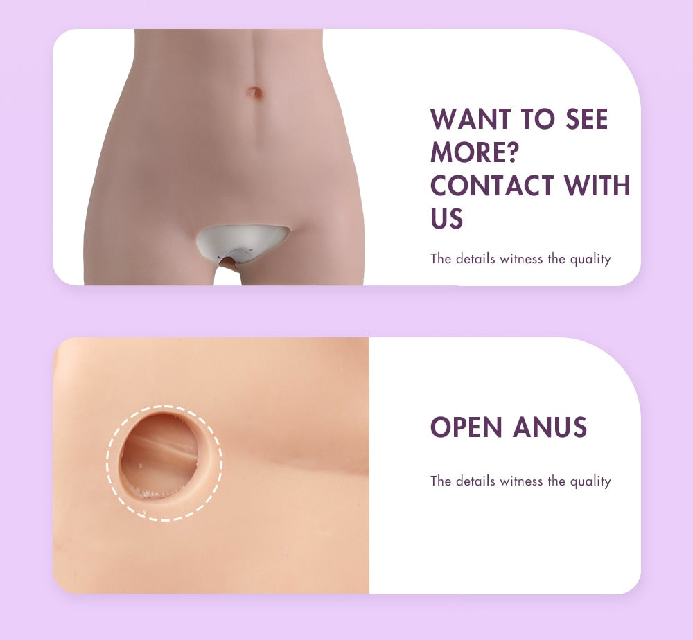 Artificial Silicone Buttock Enhancement Panties Fake Vagina Crossdressing for Crossdresser Transgender Drag Queen Shemale