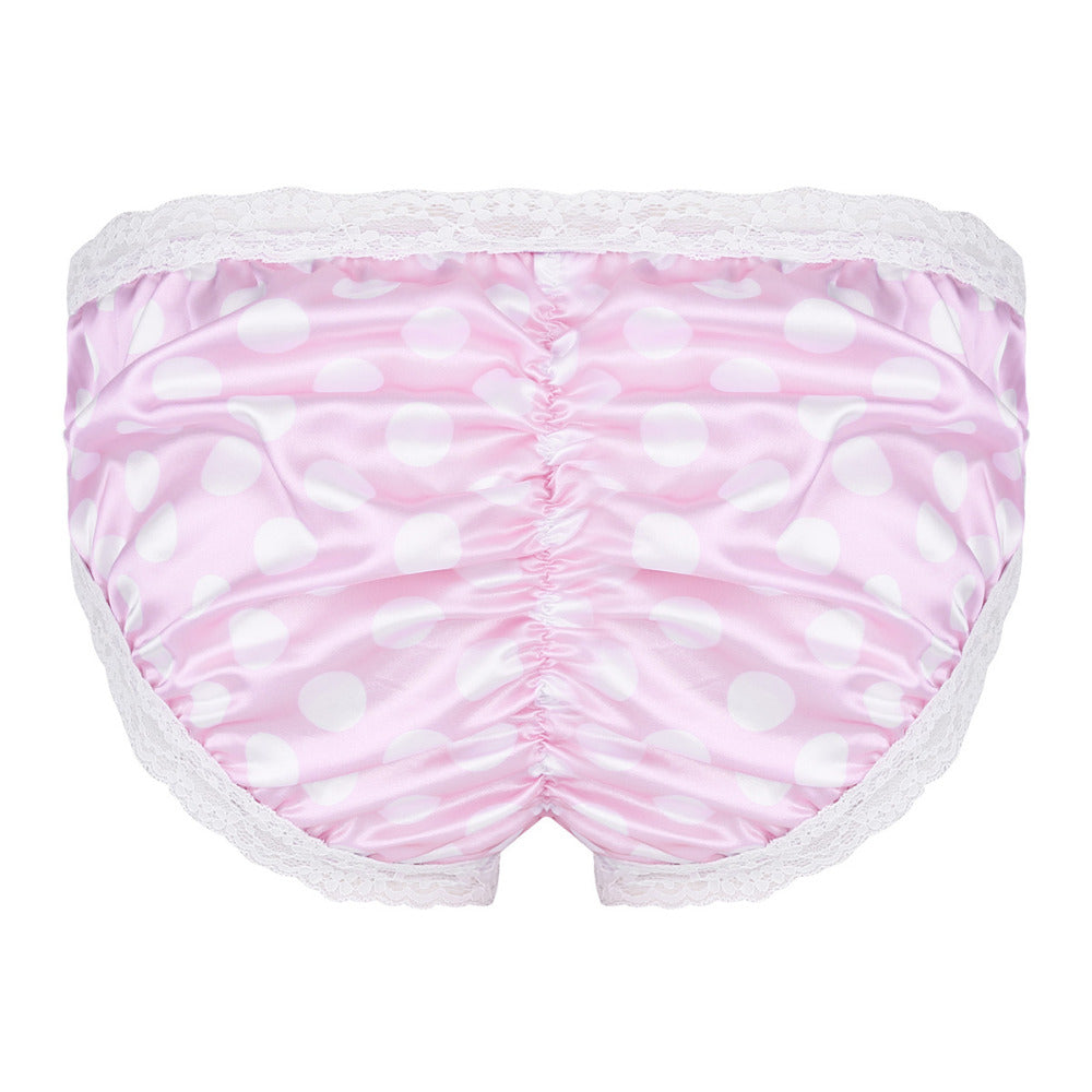 Pink Men's Lingerie Satin Panties
