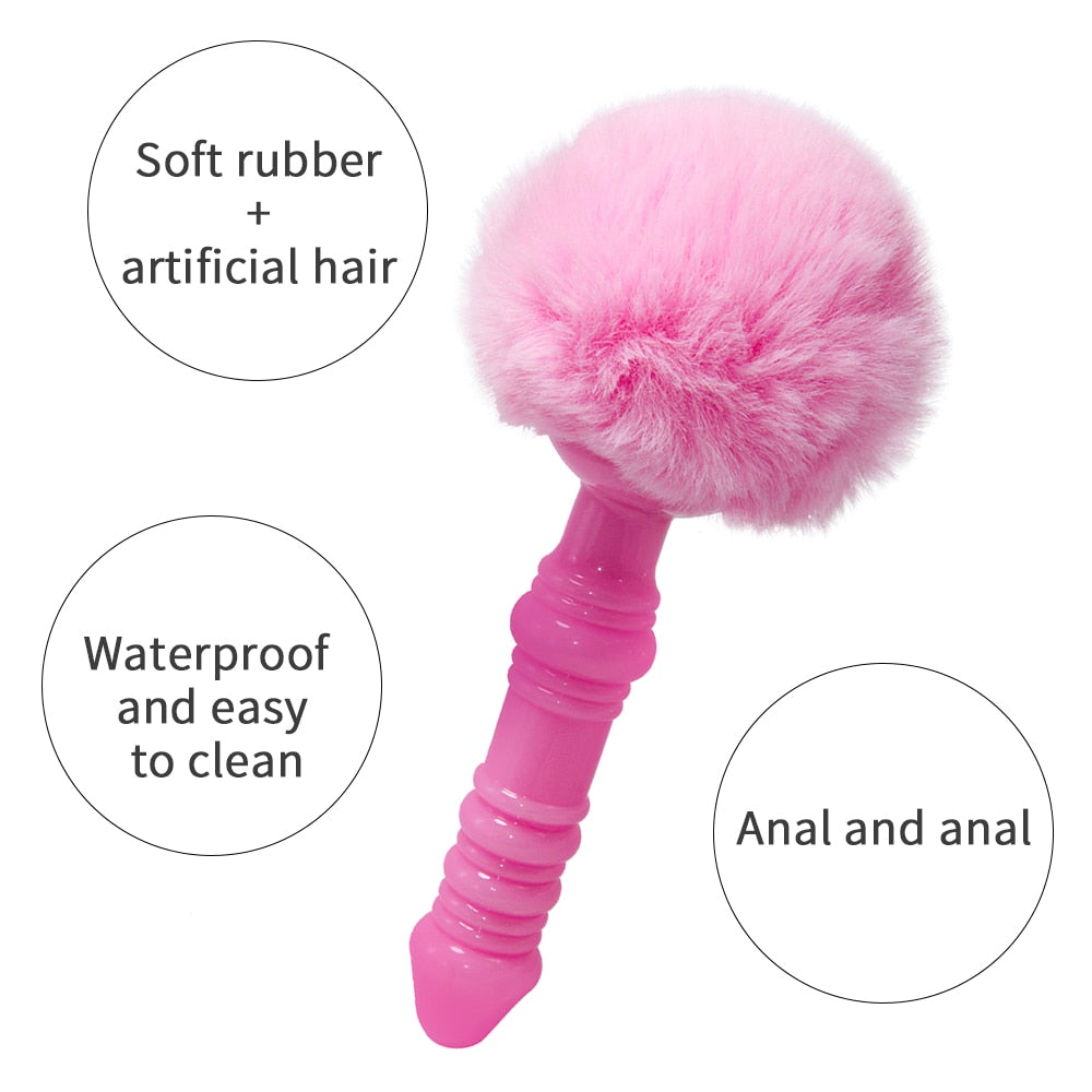 Rabbit Ripples: Anal Bead Butt Plug with Vibrating Rabbit Ears - Explore New Depths of Pleasure