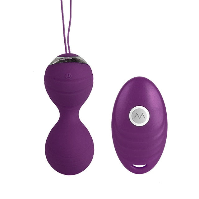Intimate Bliss: 5pcs Vaginal Tightening Kegel Balls Set - 10 Speed Vibrating Eggs - Silicone Ben Wa Balls - G-Spot Vibrator - Erotic Sex Toy for Sensual Pleasure