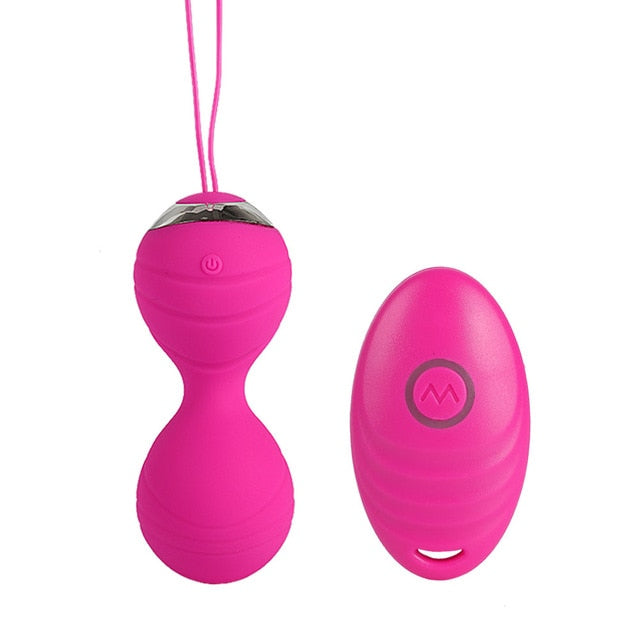 Intimate Bliss: 5pcs Vaginal Tightening Kegel Balls Set - 10 Speed Vibrating Eggs - Silicone Ben Wa Balls - G-Spot Vibrator - Erotic Sex Toy for Sensual Pleasure