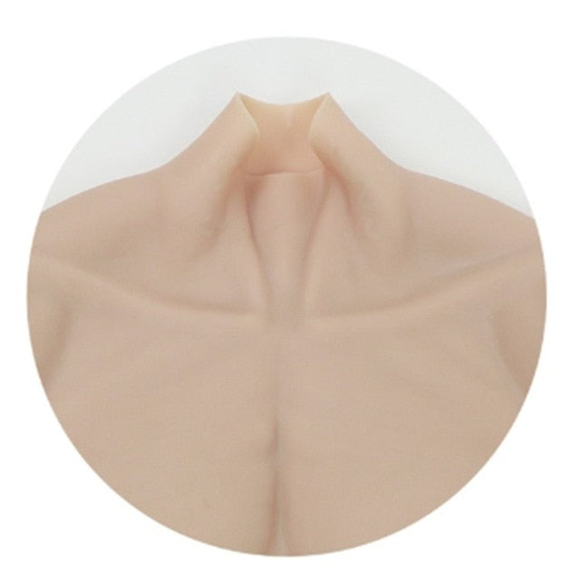Crossdress L Size G Cup Silicone Breast Plate for Large Body and Wide Chest Male