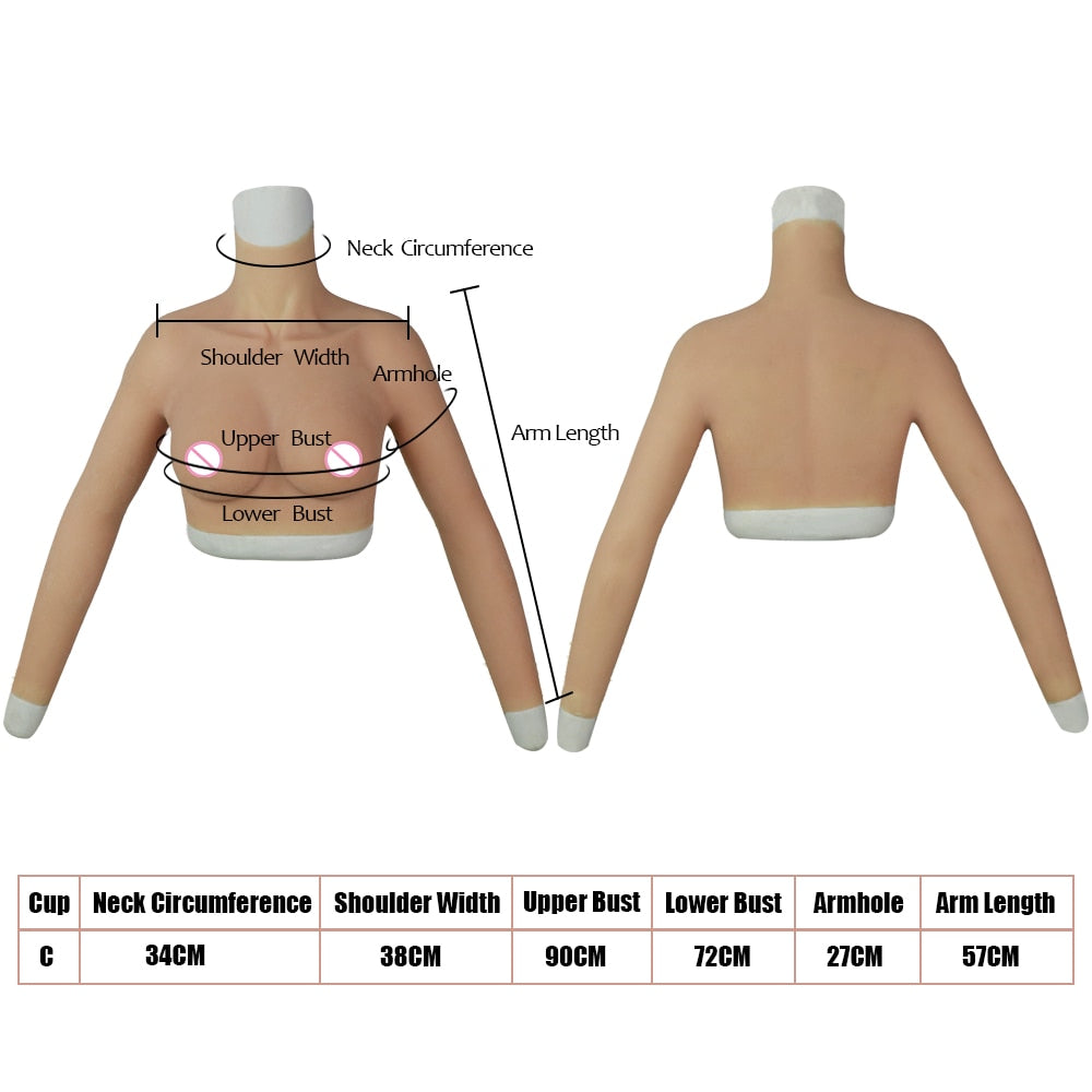 Silicone Breast Forms for Transgender - C Cup Size