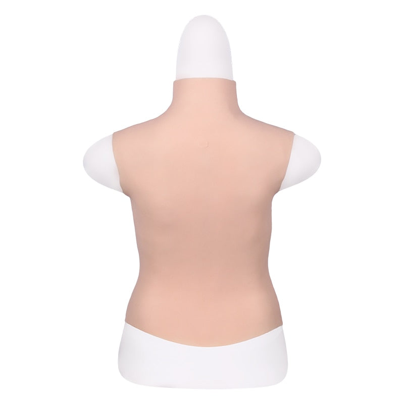 D-Cup Silicone Breast Forms and Tights Suit - Ideal for Transgender Women, Crossdressers, and Cosplayers