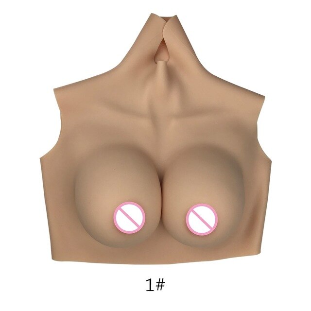 D-Cup Silicone Breast Forms and Tights Suit - Ideal for Transgender Women, Crossdressers, and Cosplayers