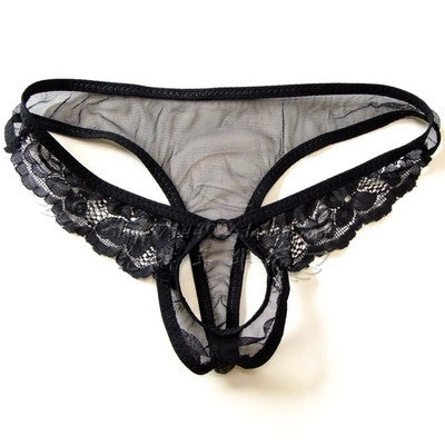 Men's sexy open crotch panties