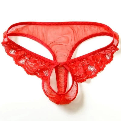 Men's sexy open crotch panties
