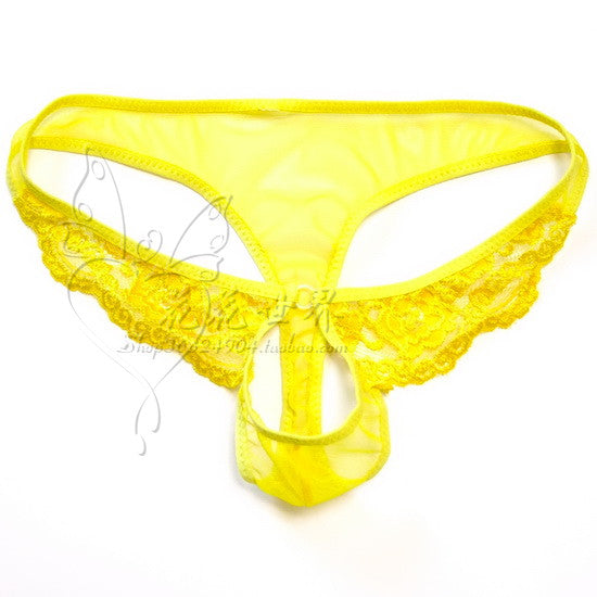 Men's sexy open crotch panties