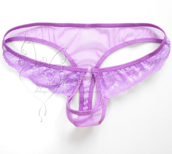 Men's sexy open crotch panties