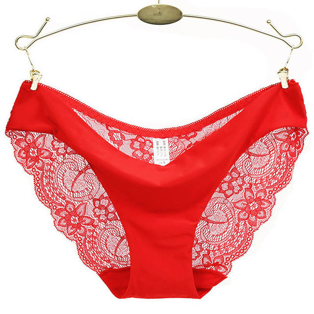Sexy lace panties seamless cotton Hollow briefs