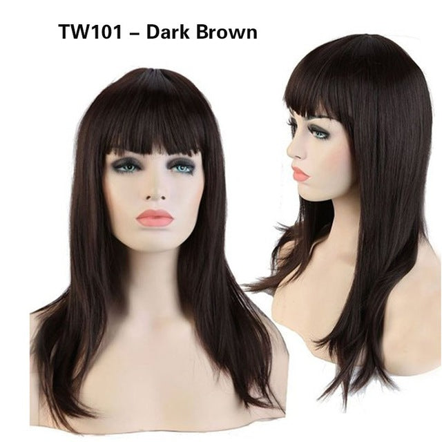 Lustrous Long Synthetic Wig for Crossdressers - Achieve a Glamorous Look