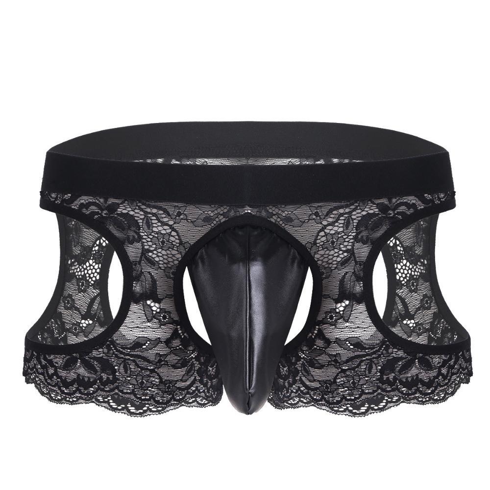 Men's Lace Lingerie Open Back Boxer