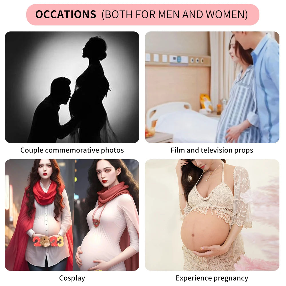 EYUNG 8th-Generation Silicone Pregnant Belly and Breast Prosthesis for Crossdressing and Cosplay