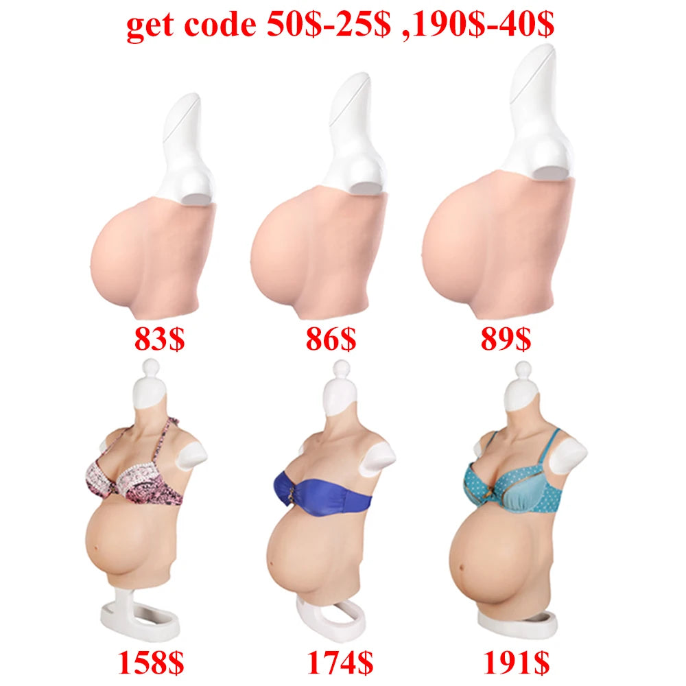 Silicone Pregnancy Belly and Breast Form Bodysuit - Image 2