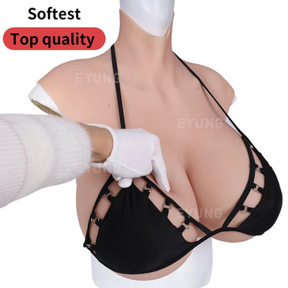 EYUNG 8th-Generation K Cup Silicone Breast Plate for Crossdressers and Cosplay