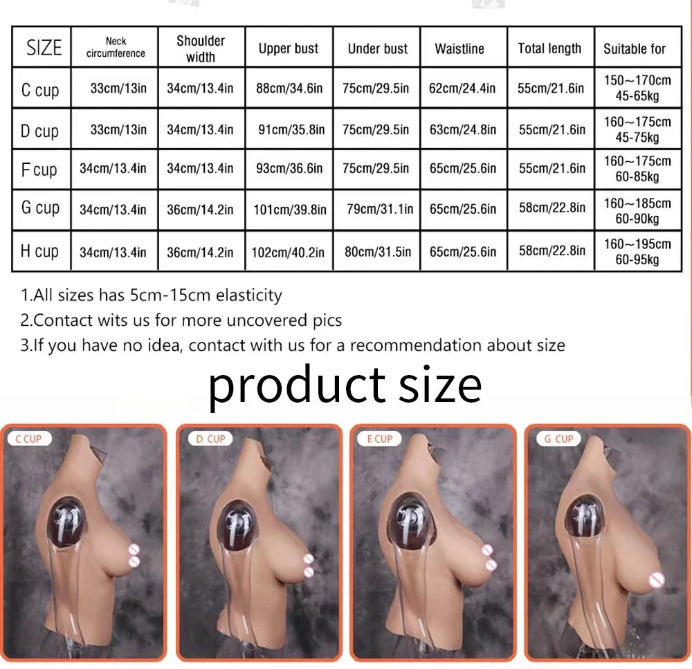 Full Silicone Bodysuit with Breast Forms - Image 6