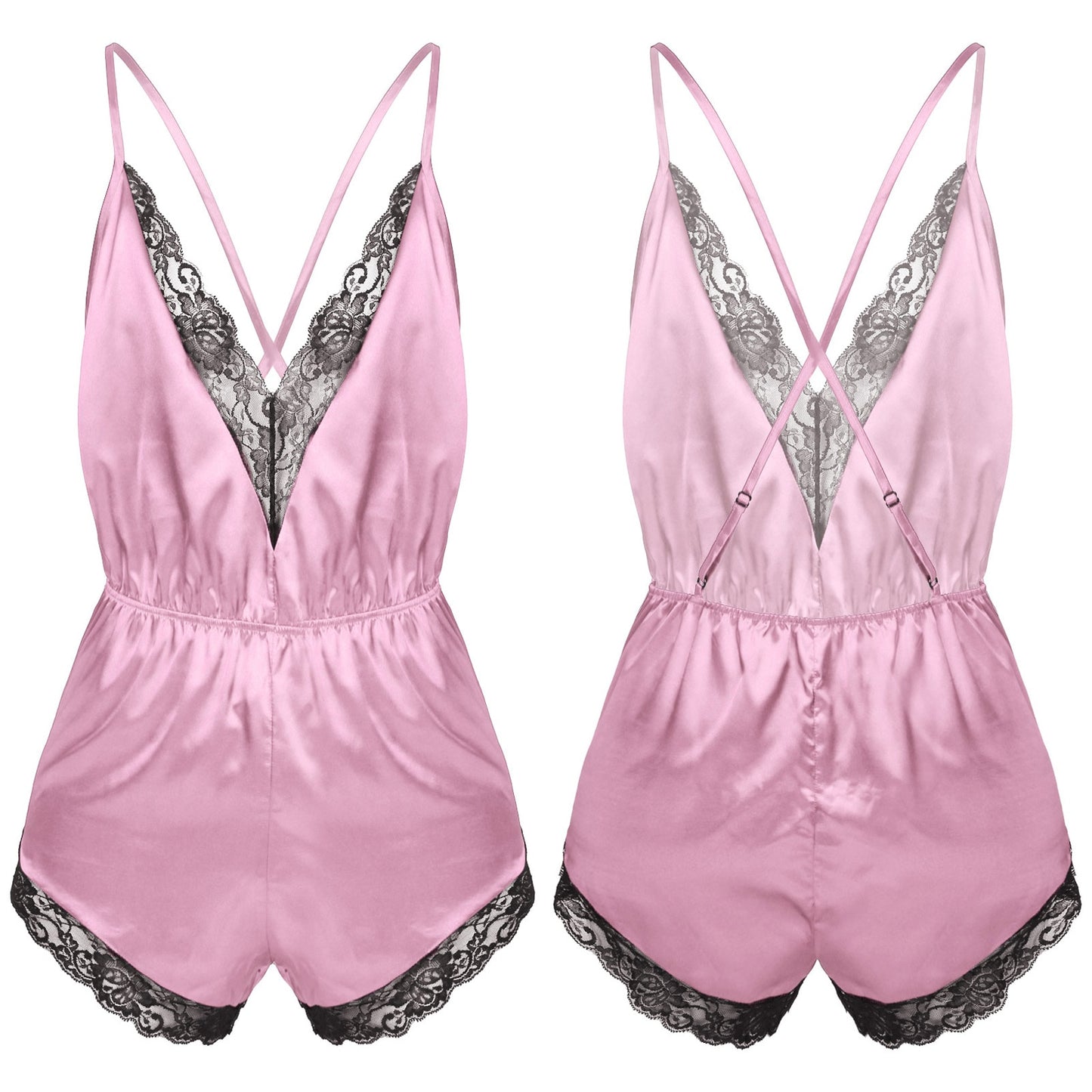 Satin Bodysuit Jumpsuit: Sensual Sleepwear for Crossdressers