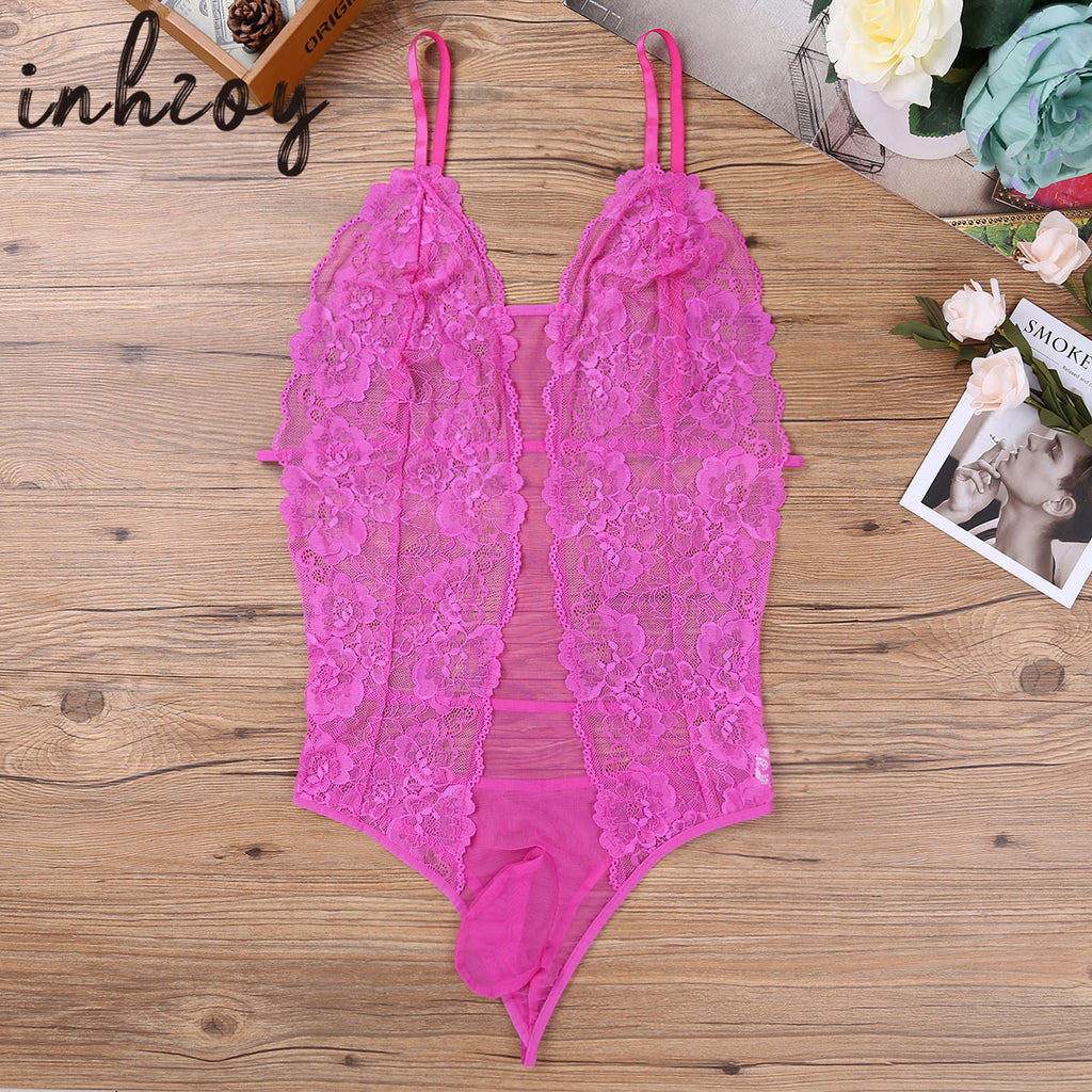 Lace Bodysuit for Crossdressers - Style 6 - Image 6