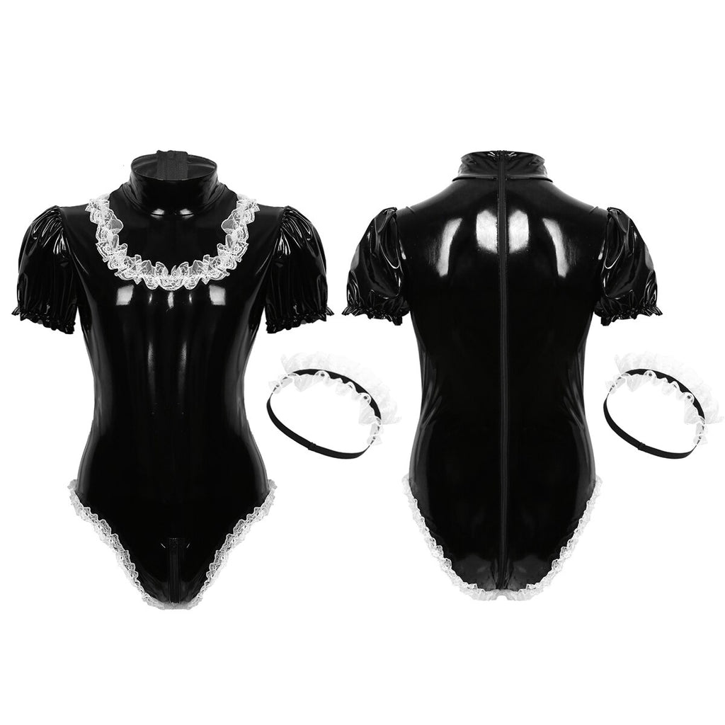 Patent-Look Bodysuit for Crossdressers - Style 2 - Image 8