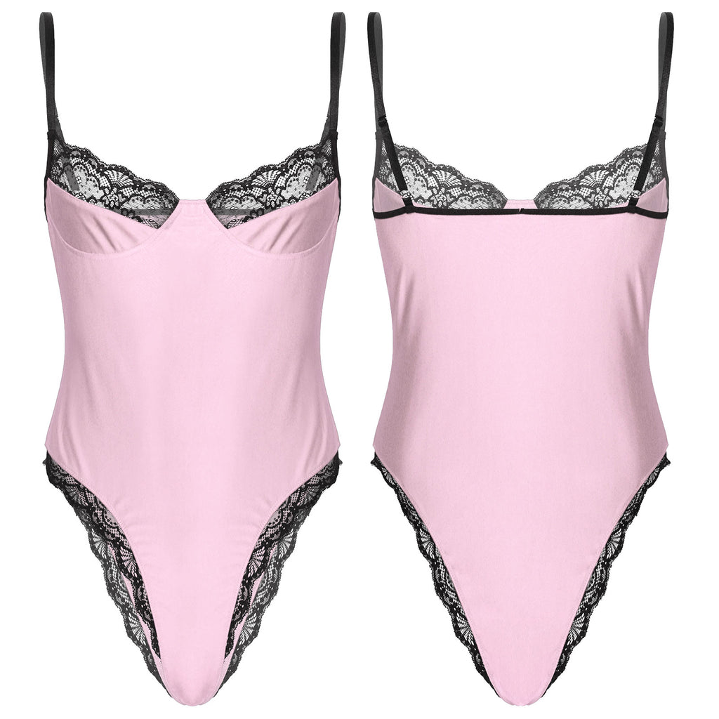 Satin Bodysuit for Crossdressers - Style 5 - Image 47