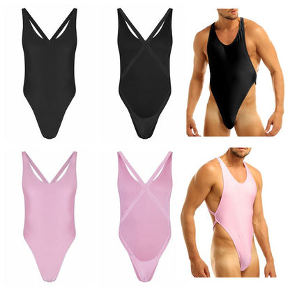 Exotic Sissy Bodysuit: Backless Nightwear for Men