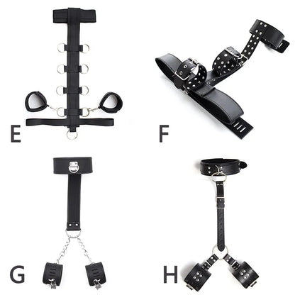 Intimate Couples' Accessories: Neck Cuffs for BDSM Bondage, Stimulation, and Flirting - Collars, Handcuffs, Fetish Gear for Exotic Roleplay Games