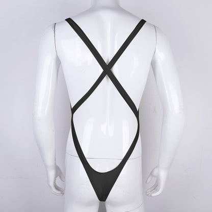 Exotic Sissy Bodysuit: Backless Nightwear for Men