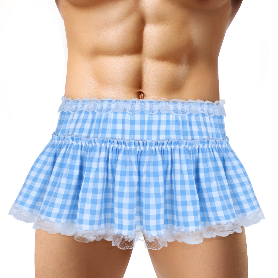 Sissy Skirt: Plaid Ruffled Mini Skirt for Crossdressers