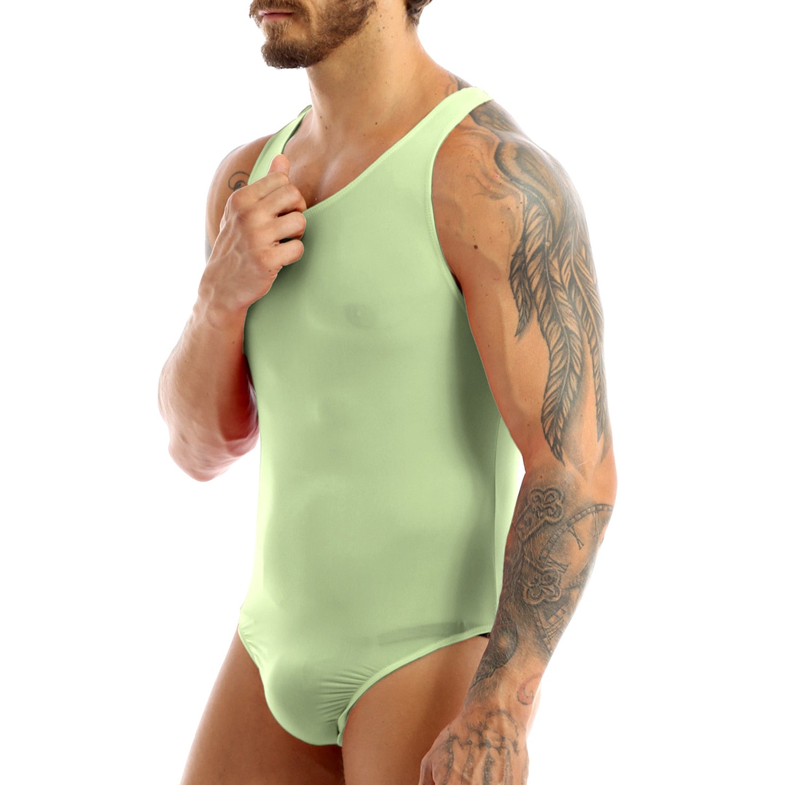 Lace Bodysuit for Crossdressers - Style 12 - Image 2