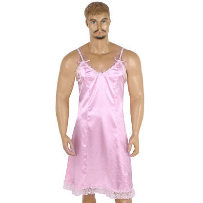 Sissy Crossdress Lingerie: Lace Trimmed Nightwear for Men