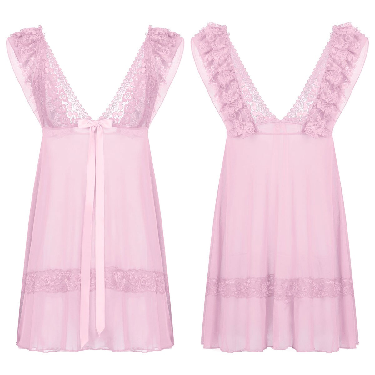 Lace Babydoll Dress for Crossdressers - Style 2 - Image 29