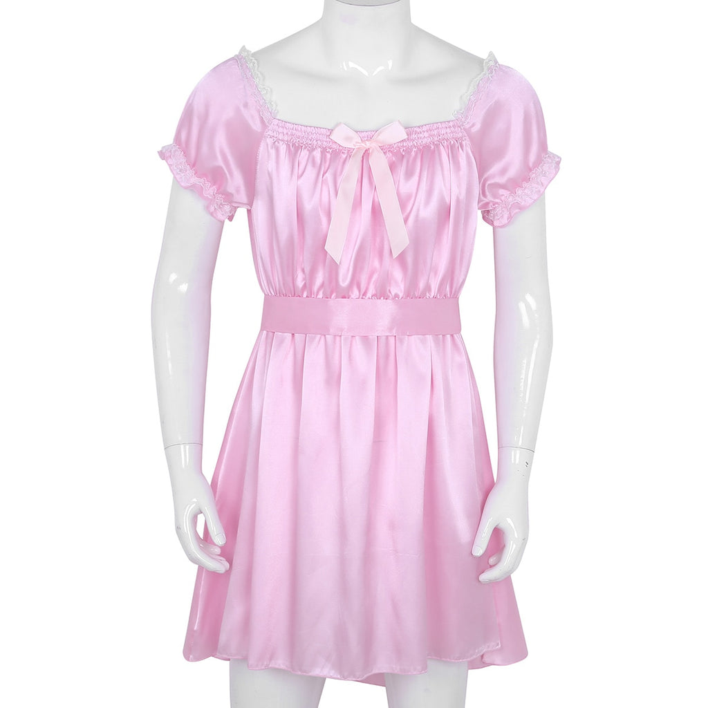 Satin Bodysuit for Crossdressers - Style 6 - Image 3