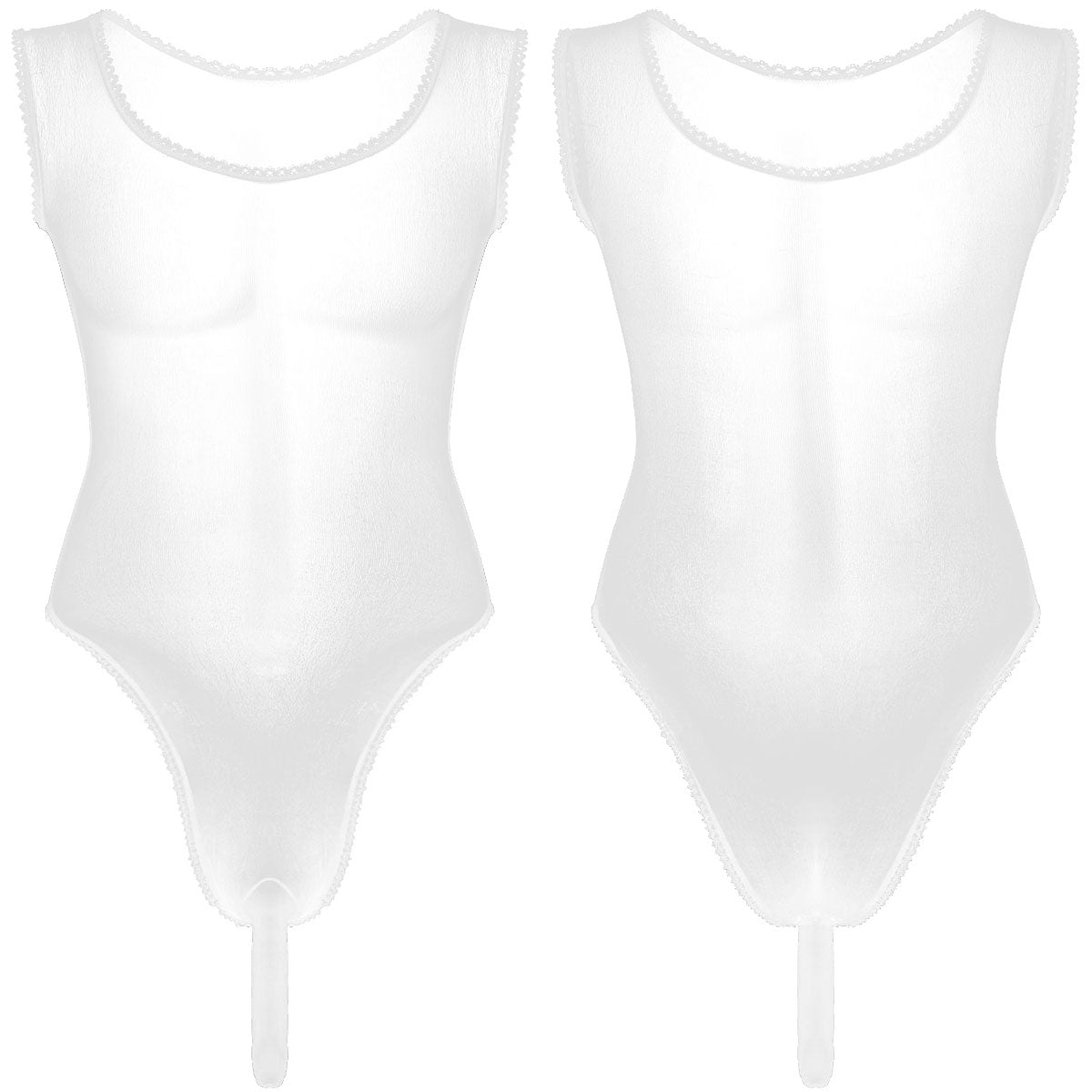 Satin Bodysuit for Crossdressers - Style 8 - Image 16