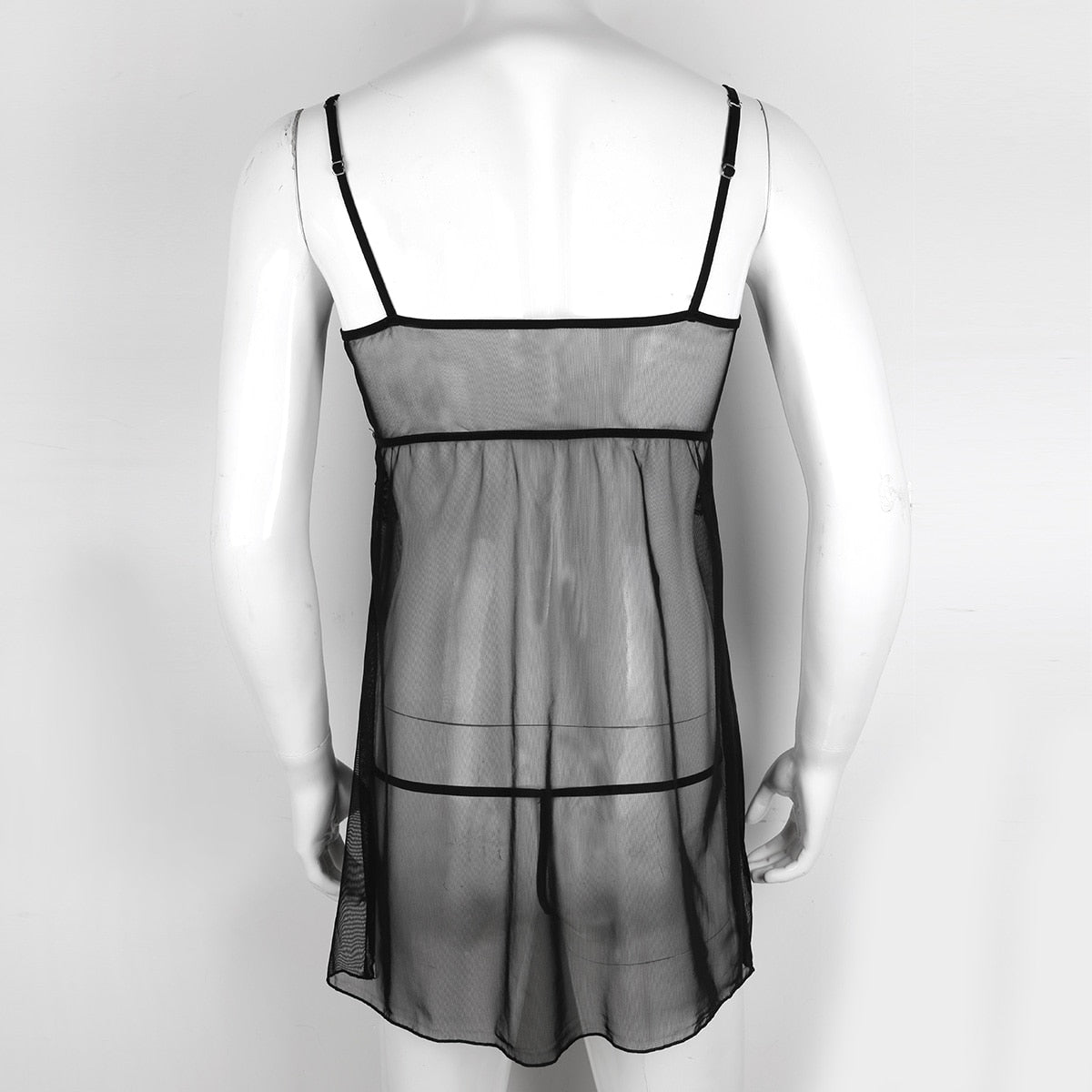 Sheer Mesh Lingerie Set: Crossdresser's Seductive Sleepwear