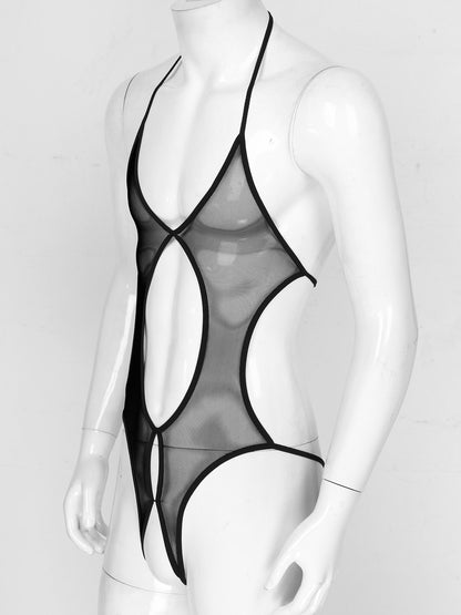 See-through Mesh Bodysuit: Seductive Lingerie for Sissy Role Play