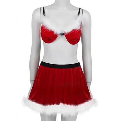 Erotic Christmas Lingerie Set: Seductive Costumes for Crossdressers