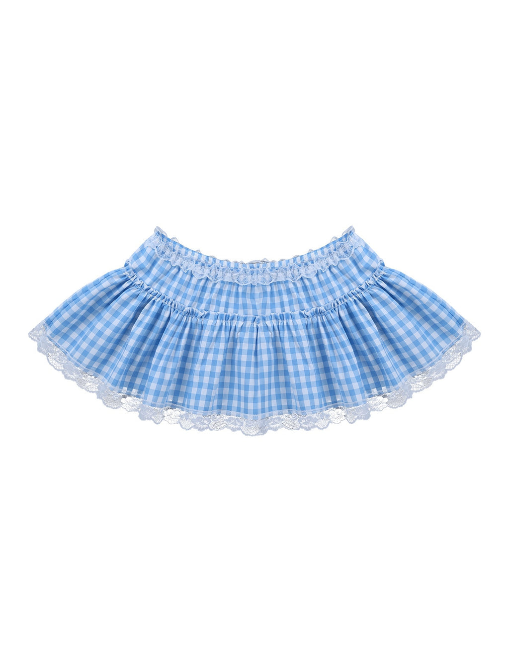 Plaid Ruffle Mini Skirt for Crossdressers - Image 7