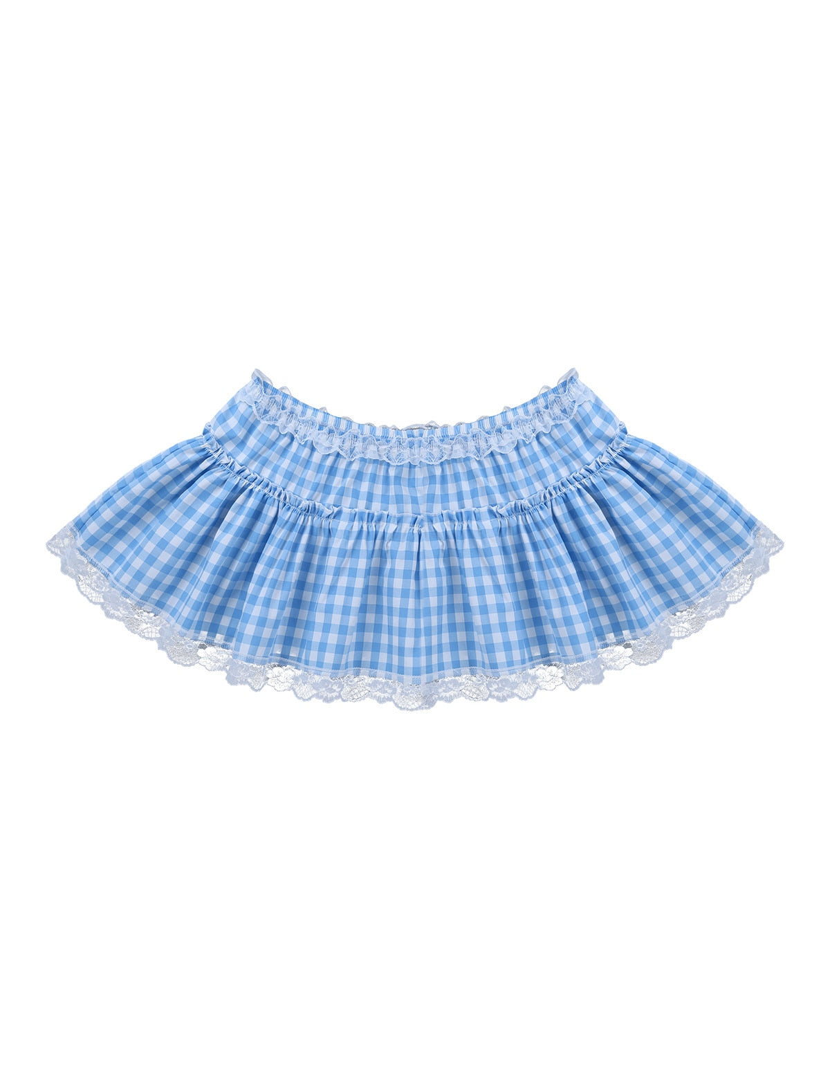 Plaid Ruffle Mini Skirt for Crossdressers - Image 7